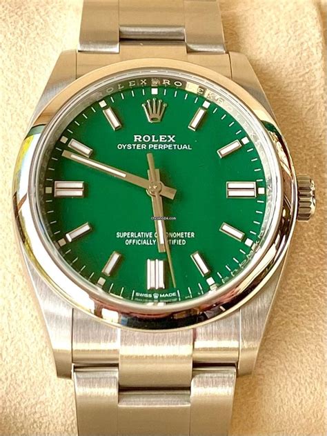 rolex green oyster|Rolex with a green face.